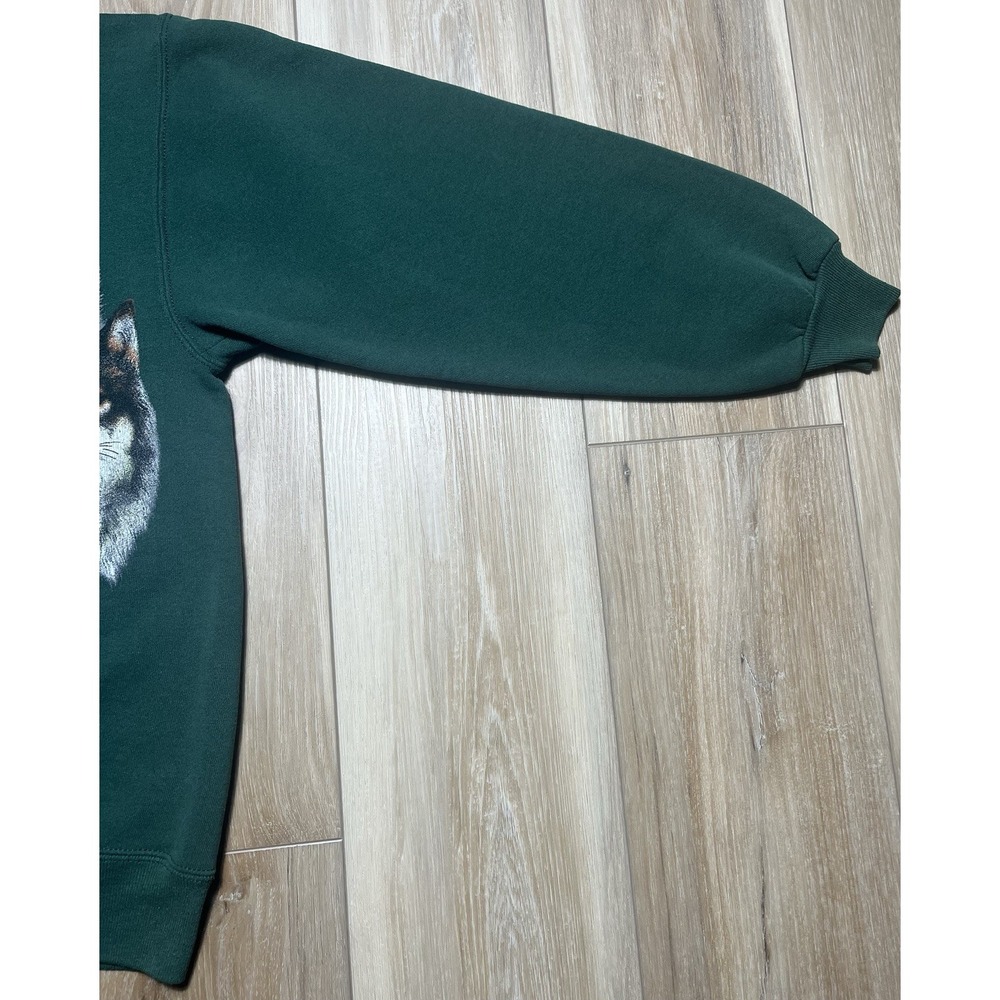 Wolfpack Double Side Green Sweatshirt Utah Ogden Valley - Vintage Size Large - Picture 13 of 13
